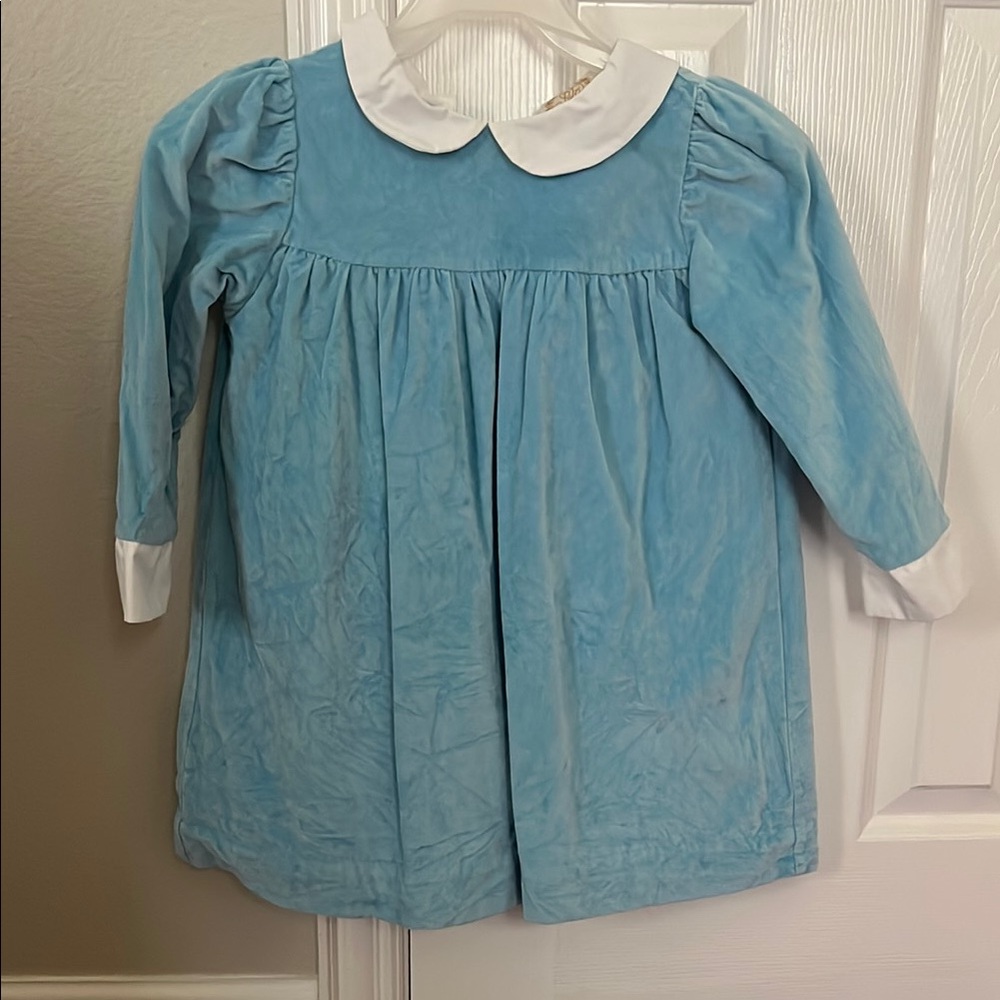 The Beaufort Bonnet Company Blue Dress with White Collar